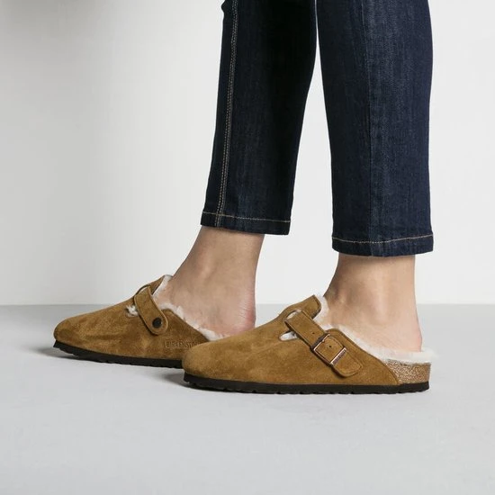 Birkenstock Boston Narrow Dames Clogs - Mink - Maat 36 - Afbeelding 12