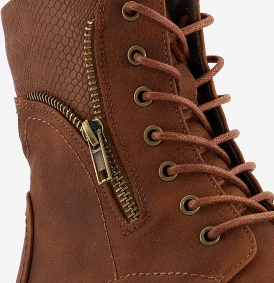 Blue Box Dames Veterboots - Cognac - Maat 37 - Afbeelding 6