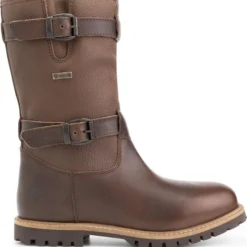 Travelin' Sweden Dames Outdoorlaarzen - Waterdicht En Ademend - Wol Gevoerde Wandellaars - Donkerbruin Leer - Maat 37