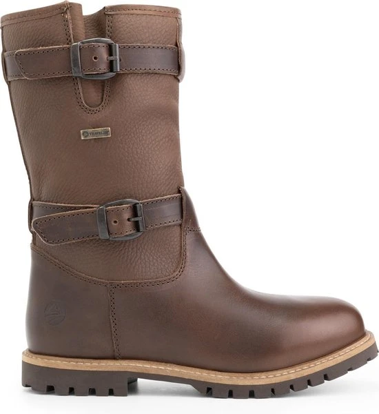 Travelin' Sweden Dames Outdoorlaarzen - Waterdicht En Ademend - Wol Gevoerde Wandellaars - Donkerbruin Leer - Maat 37