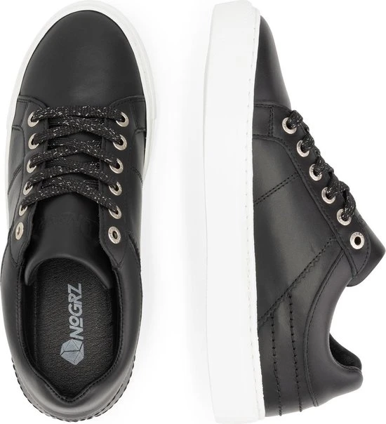 NoGRZ K.Cantley Leren Damessneakers - Zwart Leer - Maat 38 - Afbeelding 5