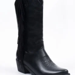 Weloveshoes SmileFavorites® Dames Cowboylaarzen Met Hak - Imitatieleer - Zwart - Maat 39