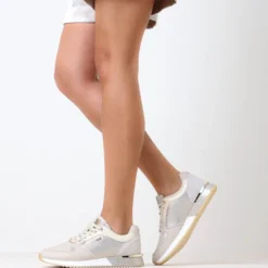 Mexx Dames Sneaker Fleur Beige / Goud