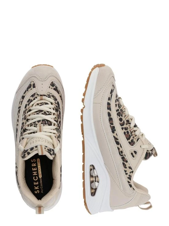 Skechers Uno Wild Streets Dames Sneakers - White/Leopard - Maat 40 - Afbeelding 27