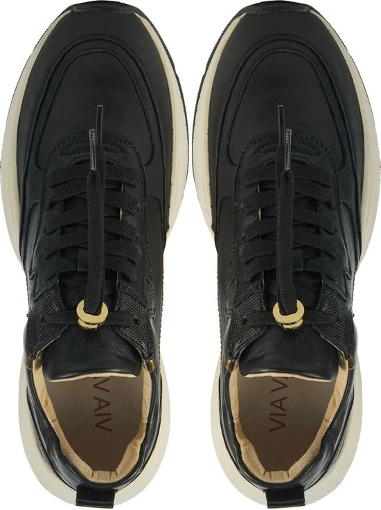 VIA VAI Pepper Jyll Sneakers - Leer - Zwart - Maat 37 - Afbeelding 17