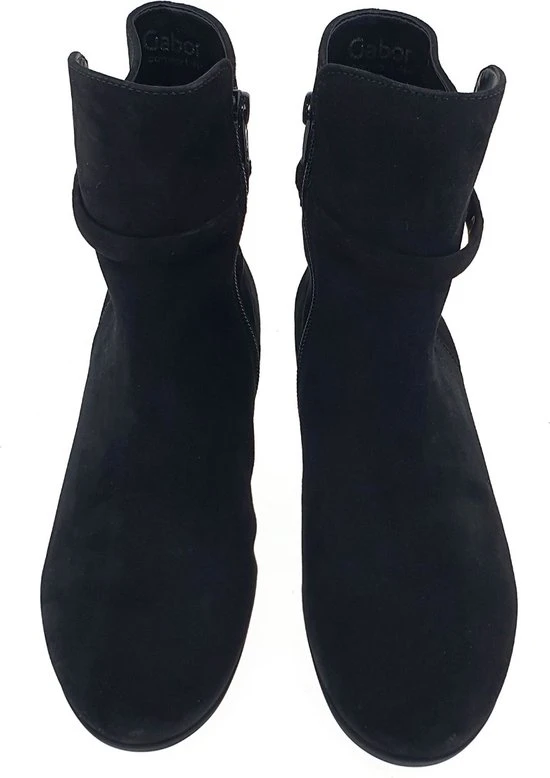 Gabor Enkellaarsjes Dames / Laarzen / Damesschoenen - Suède - 92.716.47 - Zwart - Maat 37 - Afbeelding 10