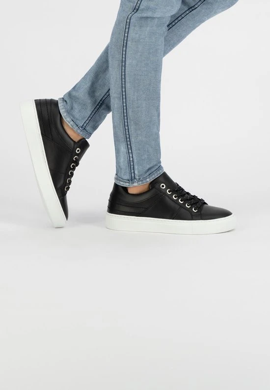 NoGRZ K.Cantley Leren Damessneakers - Zwart Leer - Maat 38 - Afbeelding 8