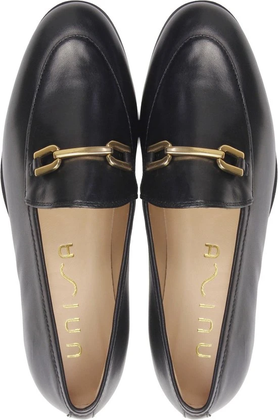 Unisa Vrouwen Leren Instapschoenen / Damesschoenen / Instapper Daimiel Led - Zwart - Maat 42 - Afbeelding 8