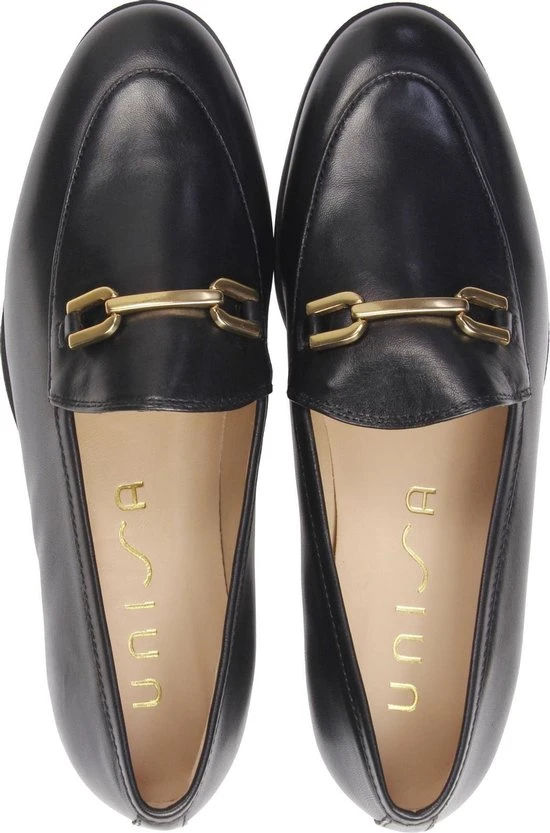 Unisa Vrouwen Leren Instapschoenen / Damesschoenen / Instapper Daimiel Led - Zwart - Maat 42 - Afbeelding 7